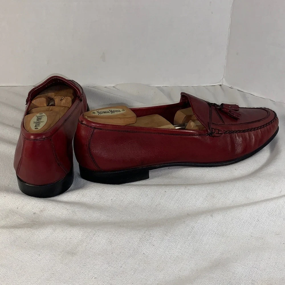 Johnston & Murphy Burgundy Leather Tassel Loafers